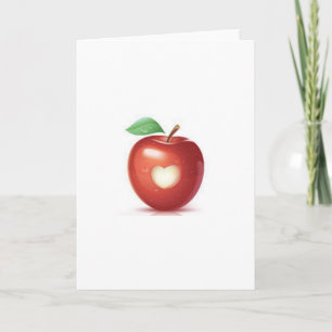 Tarjeta Festiva Corazón de Apple