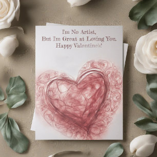 Tarjeta Festiva Corazón de artistas día de San Valentín