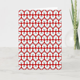 Tarjeta Festiva Corazón de cara feliz