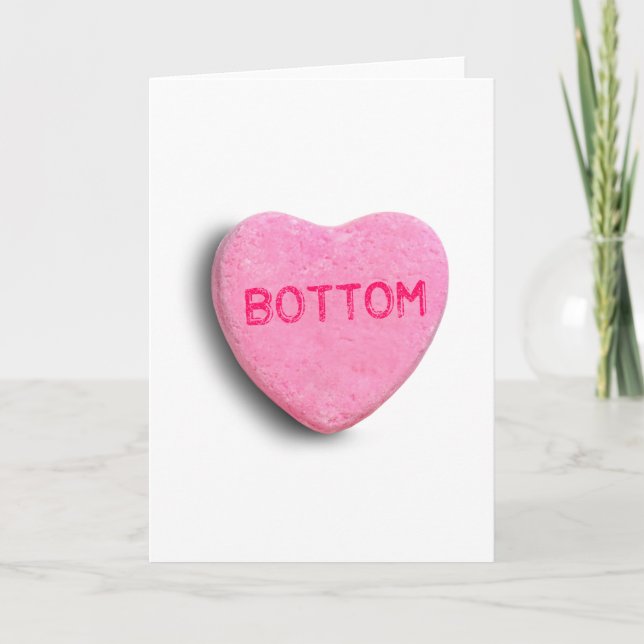 Tarjeta Festiva Corazón de caramelo inferior (Anverso)