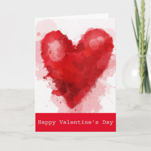 Tarjeta Festiva Corazón de color rojo chica gótico Valentine
