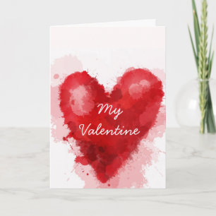 Tarjeta Festiva Corazón de color rojo gótico San Valentín