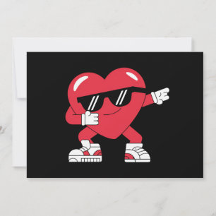 Tarjeta Festiva Corazón de Dabbing Regalos Divertidos Día de San V