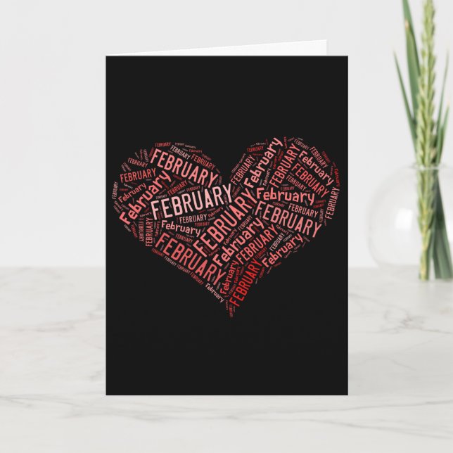 Tarjeta Festiva Corazón de Febrero (Anverso)