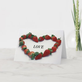 Tarjeta Festiva Corazón de fresa