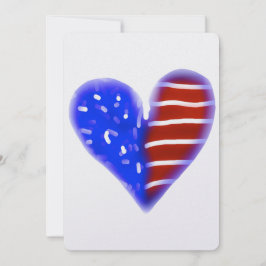 Tarjeta Festiva Corazón de la bandera de Estados Unidos