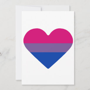 Tarjeta Festiva Corazón de la Bandera del Orgullo Bisexual