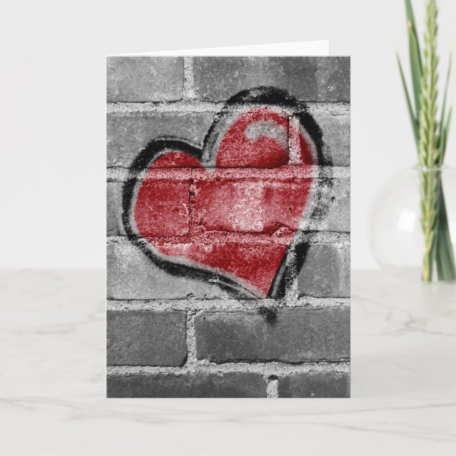 Tarjeta Festiva Corazón de la pintada (Anverso)