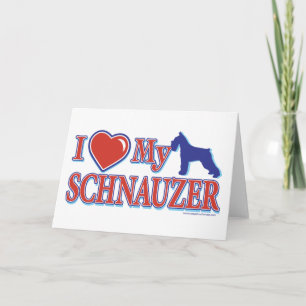 Tarjeta Festiva Corazón de mi Schnauzer