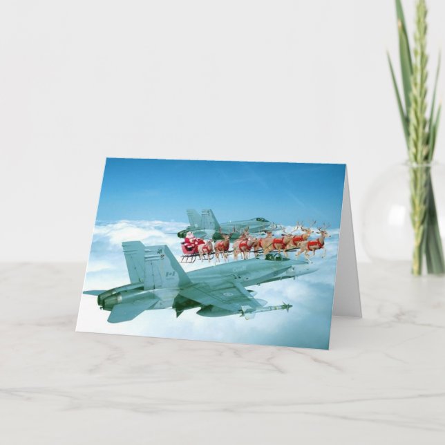 Tarjeta Festiva Corazón de Navidades militares (Anverso)