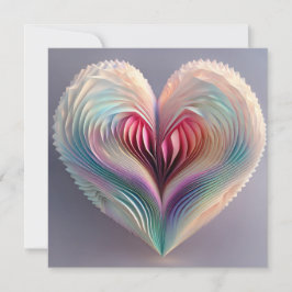 Tarjeta Festiva Corazón de Origami