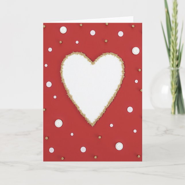Tarjeta Festiva Corazón de Oro (Anverso)
