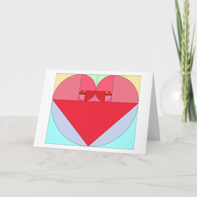 Tarjeta Festiva Corazón de oro del coeficiente (Anverso)
