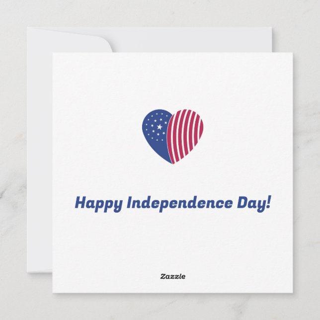 Tarjeta Festiva Corazón de personalizable de América (Reverso)