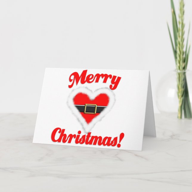 Tarjeta Festiva corazón de santa (Anverso)