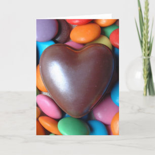 Tarjeta Festiva Corazón de Smartie