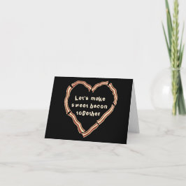 Tarjeta Festiva Corazón de tocino dulce