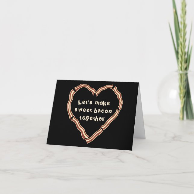 Tarjeta Festiva Corazón de tocino dulce (Anverso)