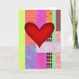 Tarjeta Festiva Corazón de trabajo
