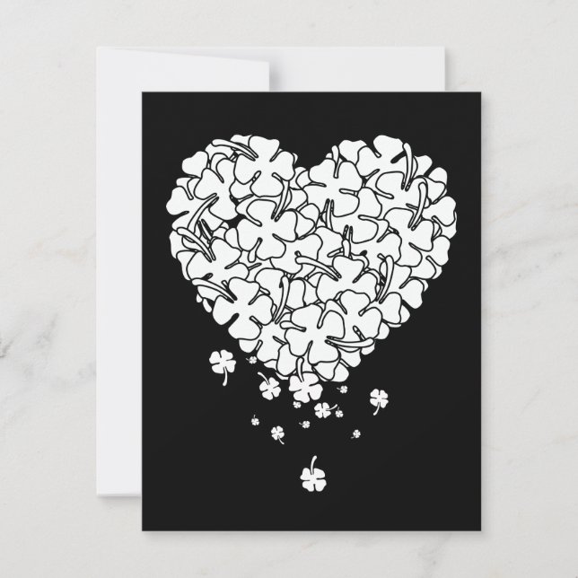 Tarjeta Festiva Corazón de Trébol (Anverso)