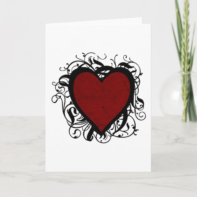 Tarjeta Festiva Corazón decorativo (Anverso)