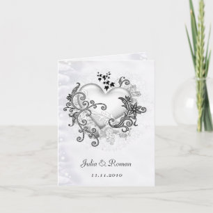 Tarjeta Festiva Corazón Decorativo (personalizable) Boda