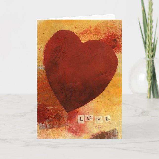 Tarjeta Festiva Corazón del amor (Anverso)
