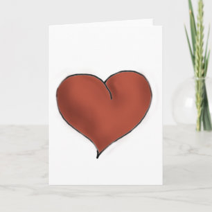 Tarjeta Festiva Corazón del chocolate