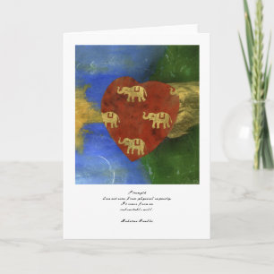 Tarjeta Festiva Corazón del elefante