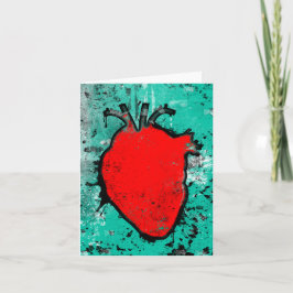 Tarjeta Festiva corazón del grunge