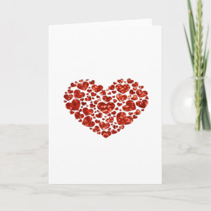 Tarjeta Festiva corazón día de San Valentín secuencial