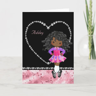 Tarjeta Festiva Corazón Diamante de imitación de El día de San Val