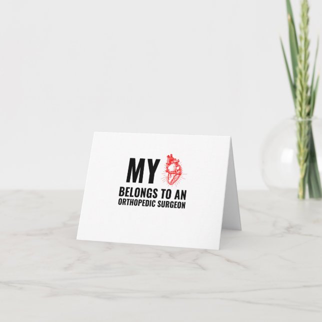 Tarjeta Festiva Corazón divertido del cirujano ortopedo (Anverso)