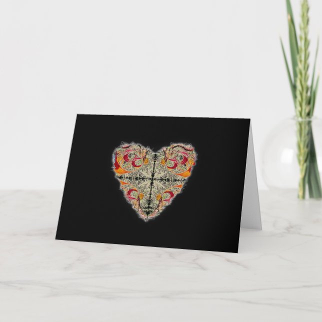 Tarjeta Festiva Corazón elegante (Anverso)