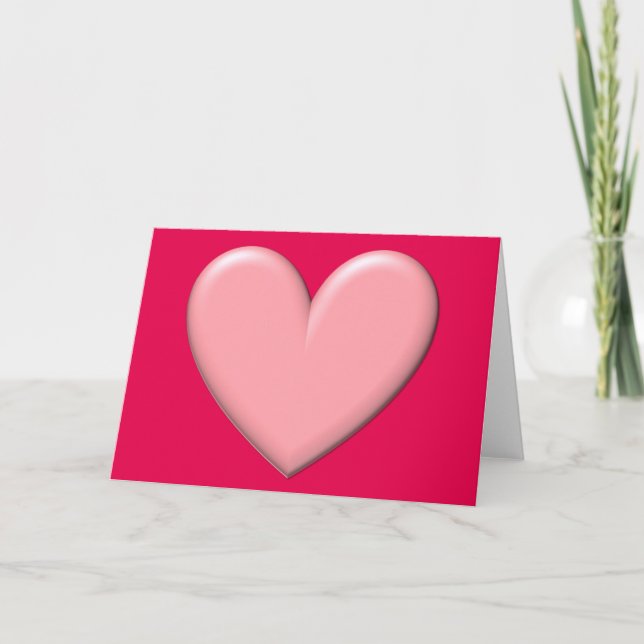 Tarjeta Festiva Corazón esponjoso (Anverso)