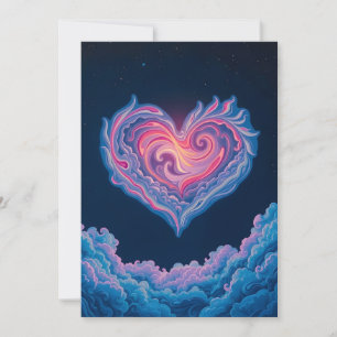 Tarjeta Festiva Corazón etéreo Dreamy