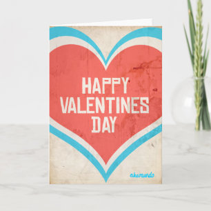 Tarjeta Festiva Corazón feliz del el día de San Valentín