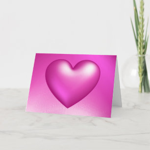 Tarjeta Festiva Corazón feliz del el día de San Valentín 3d
