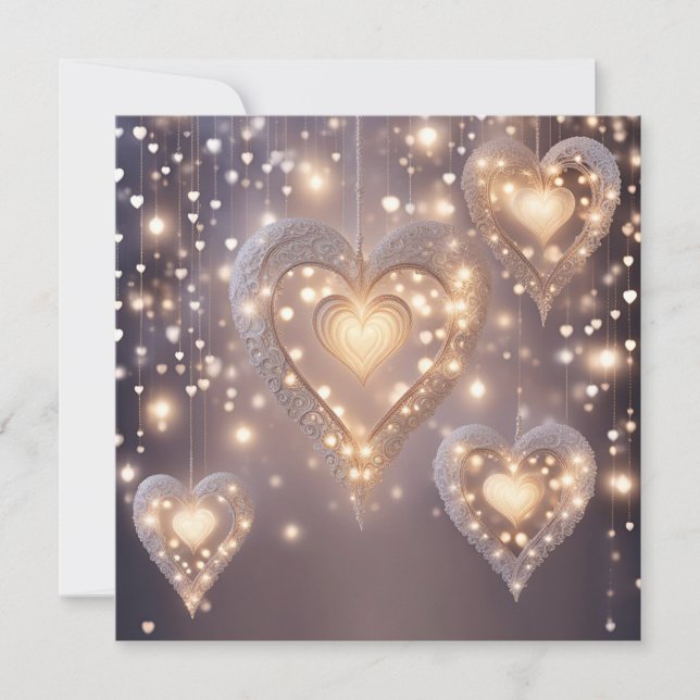 Tarjeta Festiva Corazón Lleno De Luz (Anverso)
