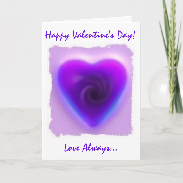 Tarjeta Festiva Corazón morado (Anverso)