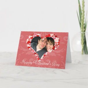 Tarjeta Festiva Corazón personalizado de corazones rojo foto de Sa