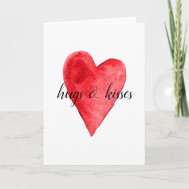 Tarjeta Festiva Corazón Rojo (Anverso)