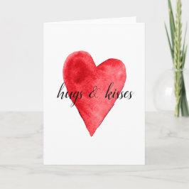 Tarjeta Festiva Corazón Rojo