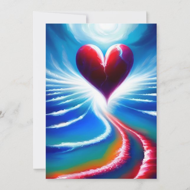 Tarjeta Festiva Corazón rojo (Anverso)