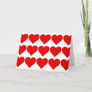 Tarjeta Festiva Corazón Rojo Forma Amor Clásico Minimalismo