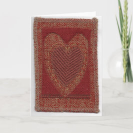 Tarjeta Festiva Corazón rojo oscuro