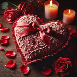 TARJETA FESTIVA CORAZÓN ROJO ROMÁNTICO DÍA DE SAN VALENTÍN 
