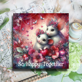 Tarjeta Festiva Corazón Rojo Rosa Cute Galentines Mejor Amigos