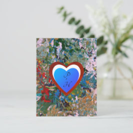 Tarjeta Festiva Corazón Romántico Colorido 