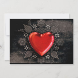 Tarjeta Festiva Corazón romántico floral Valentine Love